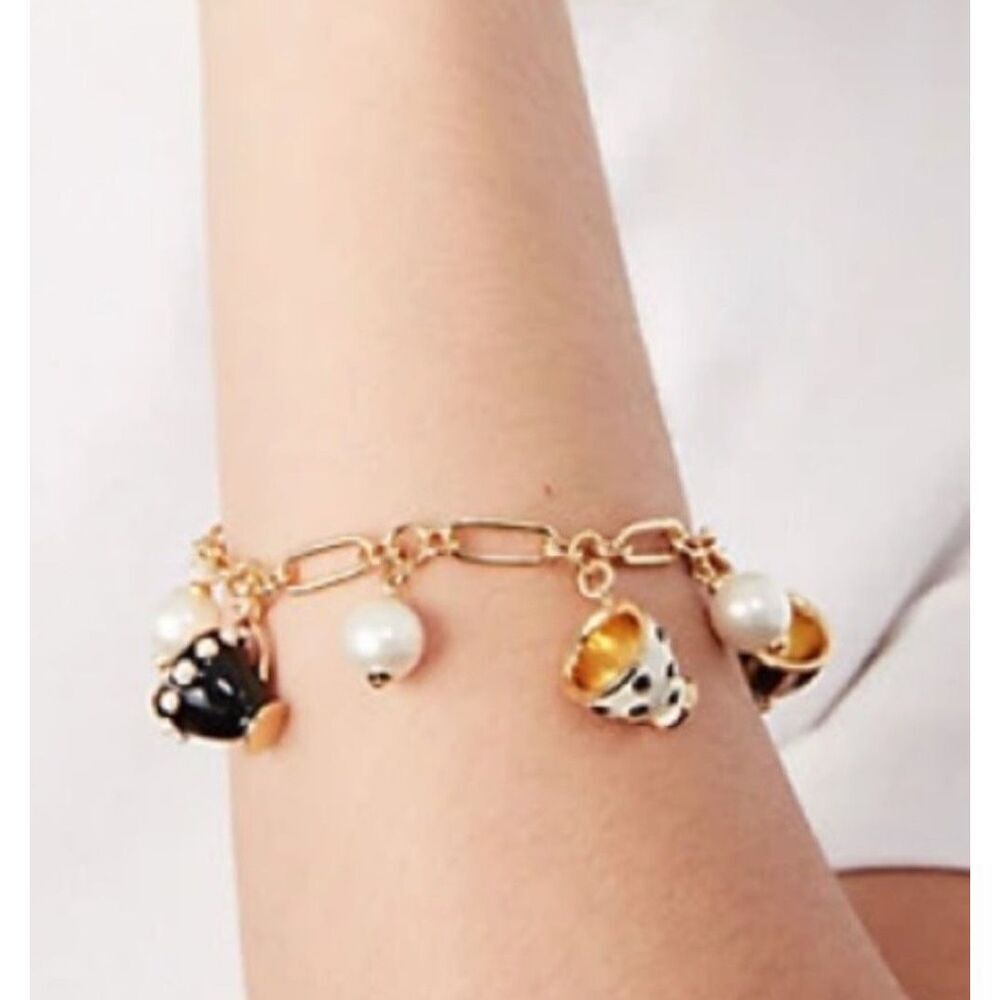 Kate Spade NWT charm bracelet - Tea Time Teacup Alice in Wonderland - Picture 3 of 6